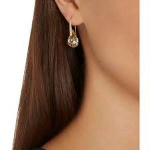 Swarovski Gold-Tone Champagne Crystal Drop Earring